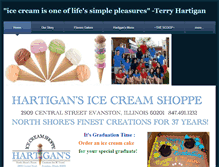 Tablet Screenshot of hartigansicecreamshoppe.com